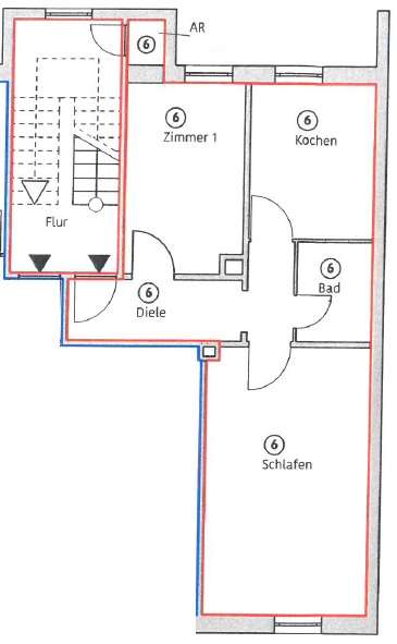 Etagenwohnung Ludwigshafen am Rhein Ludwigshafen-Hemshof - 2 Zimmer, 52 m&sup2;, 675&euro; | Angebot:27385044
